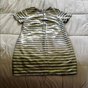 White and Gray Buttoned Sheath Dress for Cocktail